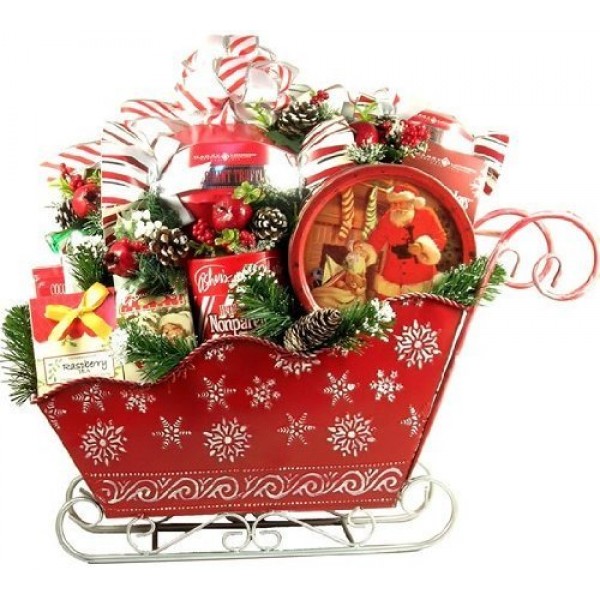 A BIG Sleigh Load of Surprises | Deluxe Christmas Holiday Gift Basket | Candy, Cookies &amp; Chocolate &amp; More